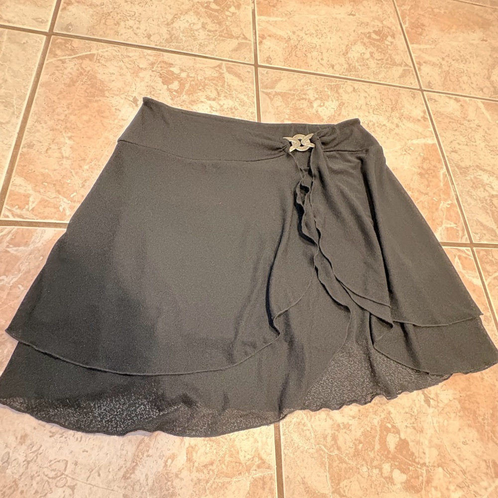 whimsigoth beachy ruffle layered swim coverup skirt
